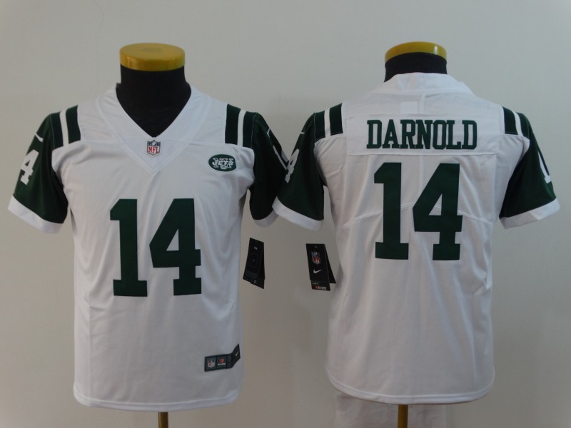 Youth New York Jets #14 Darnold white Nike Vapor Untouchable Player NFL Jerseys->->Youth Jersey